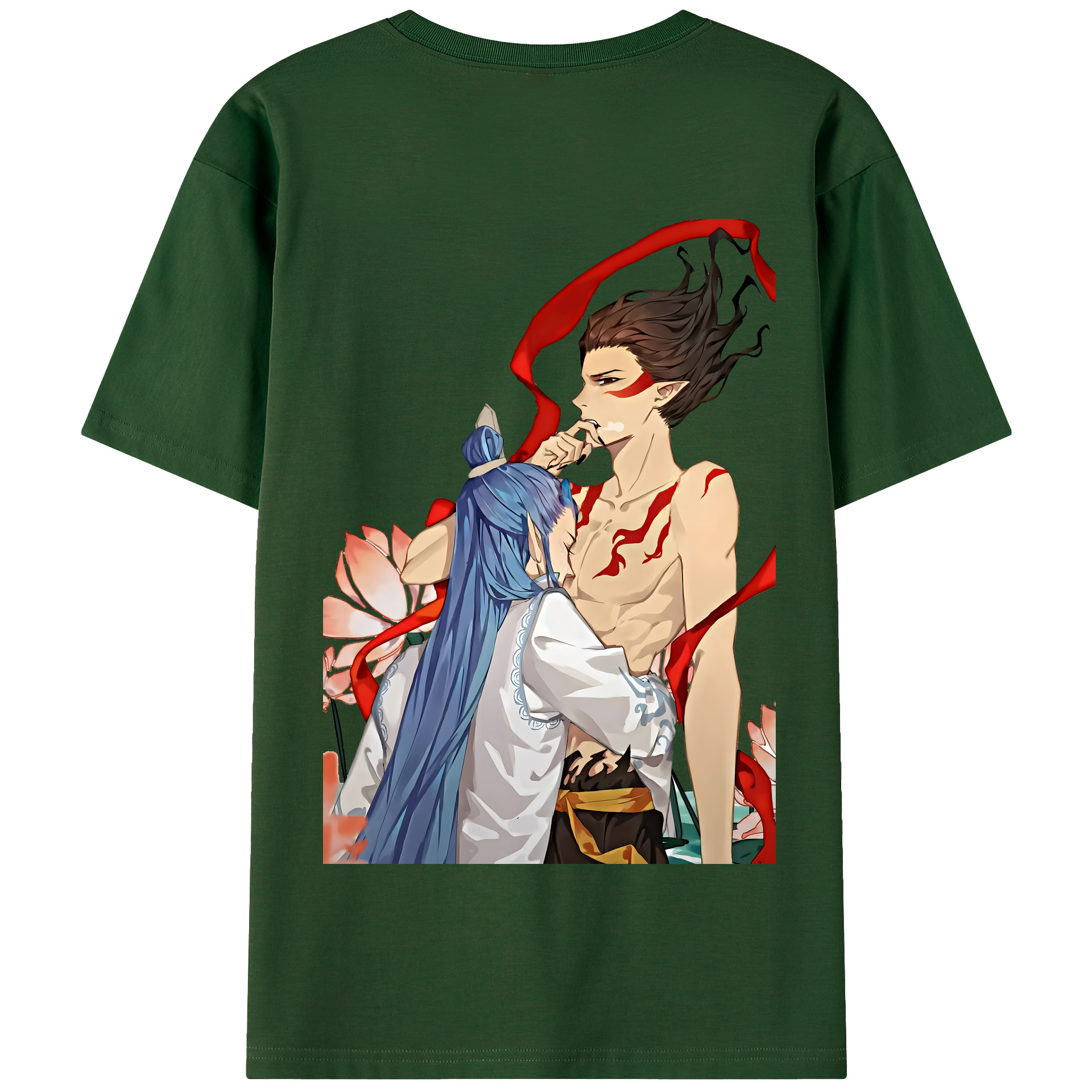 （画像用） Ne Zha 2 ナタ 魔童の大暴れ 綿100％半袖Tシャツ（背面プリント）